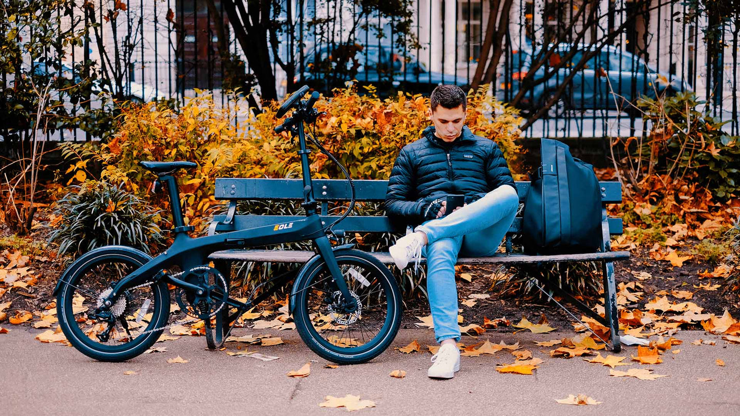 (Almacén de la UE) Éole S Bicicleta eléctrica plegable de fibra de carbono de 20 pulgadas